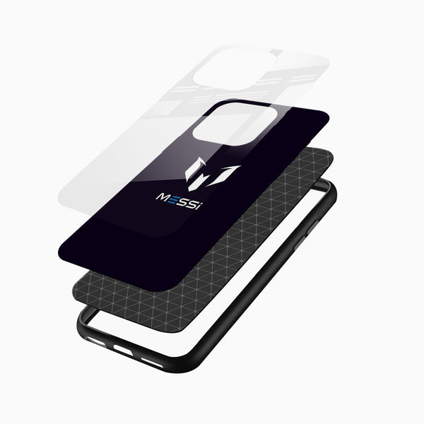 Messi Logo Glass Phone Case - Cover Stall