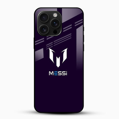 Messi Logo Glass Phone Case