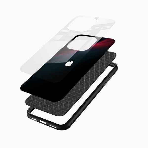 Black Red Gradient Glass Mobile Cover – Premium Glossy - Cover Stall