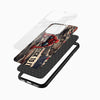 Red and black Spider-Man Glass Mobile Cover with vintage comic design