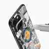 Premium tempered glass mobile cover with colorful Radha Krishna artwork and glossy finish