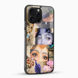 Shri Radha Krishna Glass Mobile Cover – Divine Collage