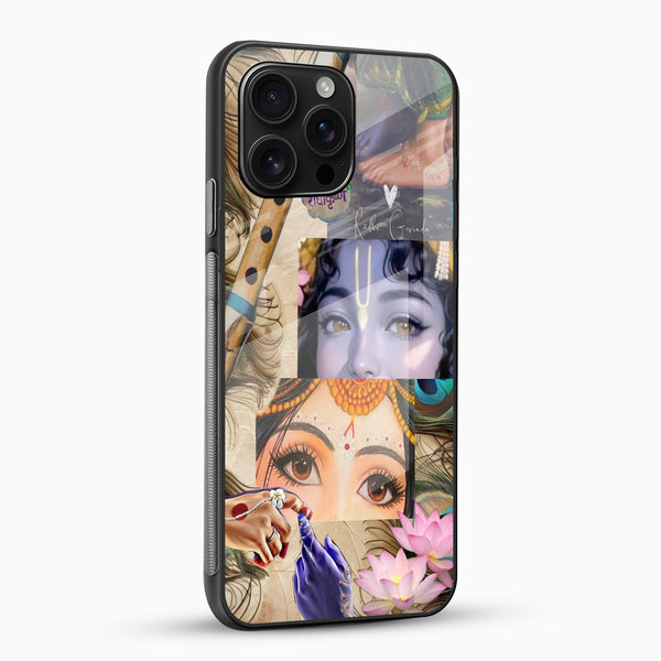 Shri Radha Krishna Glass Mobile Cover – Divine Collage