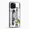Porsche 911 GT3 RS artwork with lime green racing accents on glass mobile cover