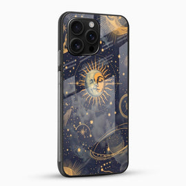Celestial Sun & Moon Glass Mobile Cover
