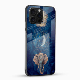 Mystic Moon & Elephant Glass Mobile Cover