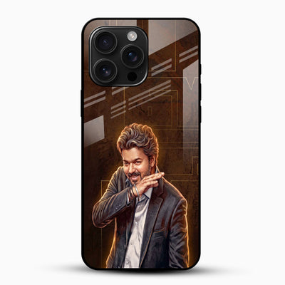 Thalapathy Vijay Portrait Glass Mobile Cover
