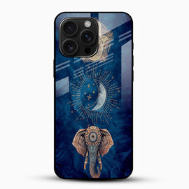 Mystic Moon & Elephant Glass Mobile Cover