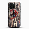 Spider-Man Urban Comic Glass Mobile Cover with cityscape artwork