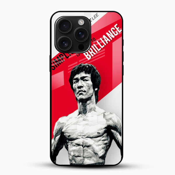 Bruce Lee Minimalist Glass Mobile Cover – Simplicity to Brilliance - Cover Stall
