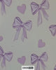 Lavender Bow Hearts Glass