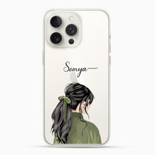 Girl with Green Ribbon Silicon Mobile Case