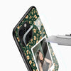 Custom Floral Photo Glass Phone Case with Name - Cover Stall
