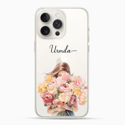 Girl with Bouquet Silicon Mobile Case
