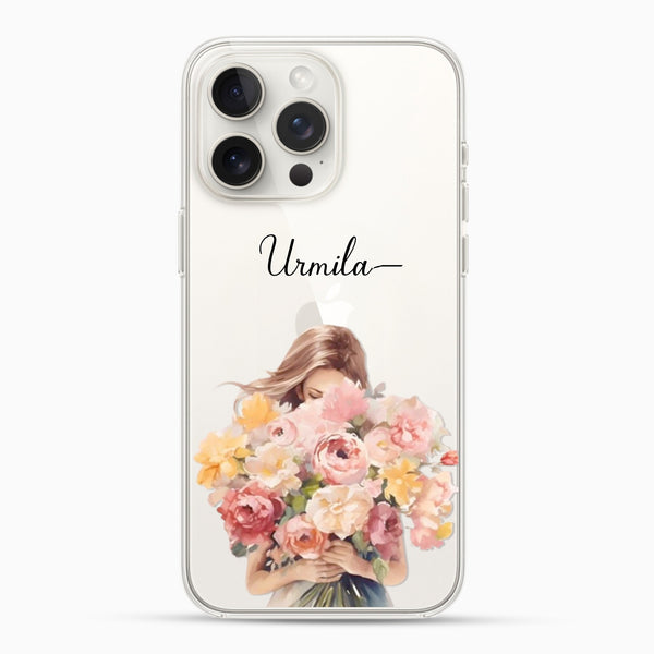 Girl with Bouquet Silicon Mobile Case - Cover Stall