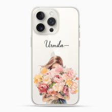 Girl with Bouquet Silicon Mobile Case