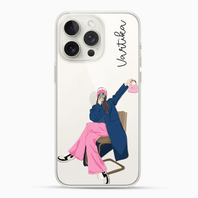 Girl with Pink Outfit Silicon Mobile Case